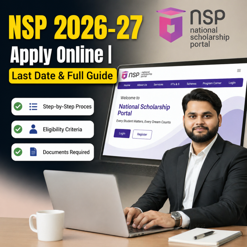 NSP scholarship 2026-27 apply online process step by step on National Scholarship Portal