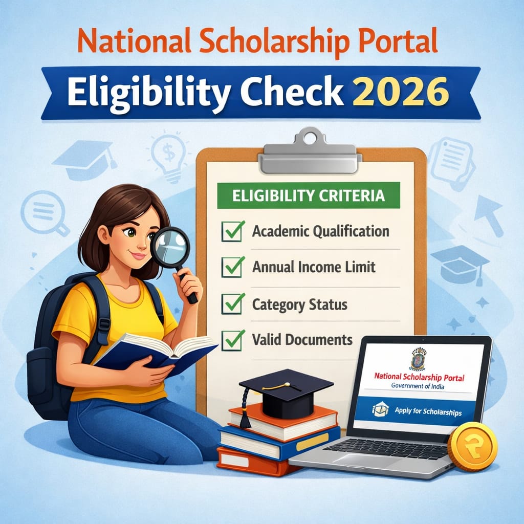 NSP Scholarship 2026 eligibility check criteria academic income category documents