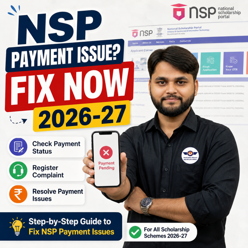 NSP Scholarship 2026-27 payment pending issue solution guide with complaint registration process