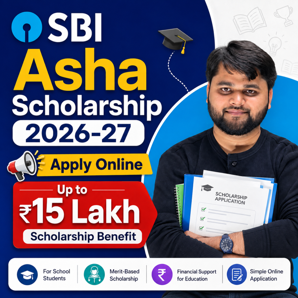 Supporting Image Placement
Place an eligibility infographic immediately after this section.
Image idea: Show six student categories in separate boxes:
School
UG
PG
Medical
IIT/IIM
Study Abroad
Suggested ALT text:
SBI Asha Scholarship 2026-27 eligibility criteria for school college IIT IIM and abroad students