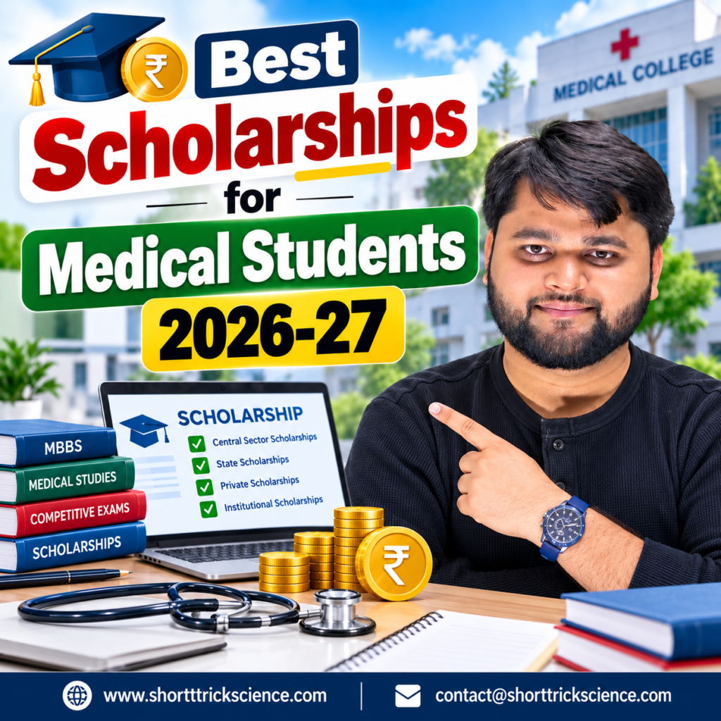 Best scholarships for medical students in India 2026-27 with scholarship application resources
