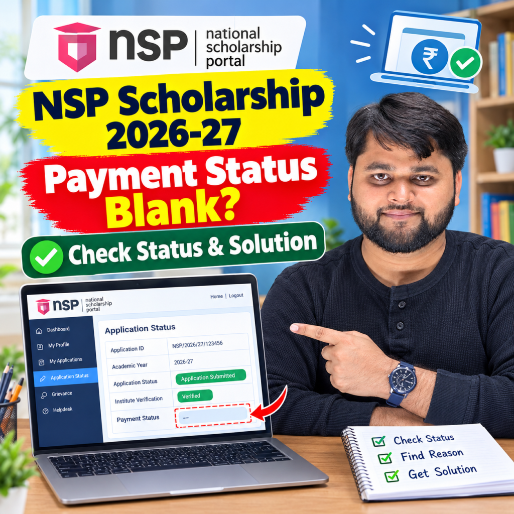 NSP Scholarship 2026-27 payment status blank problem and current status check guide
