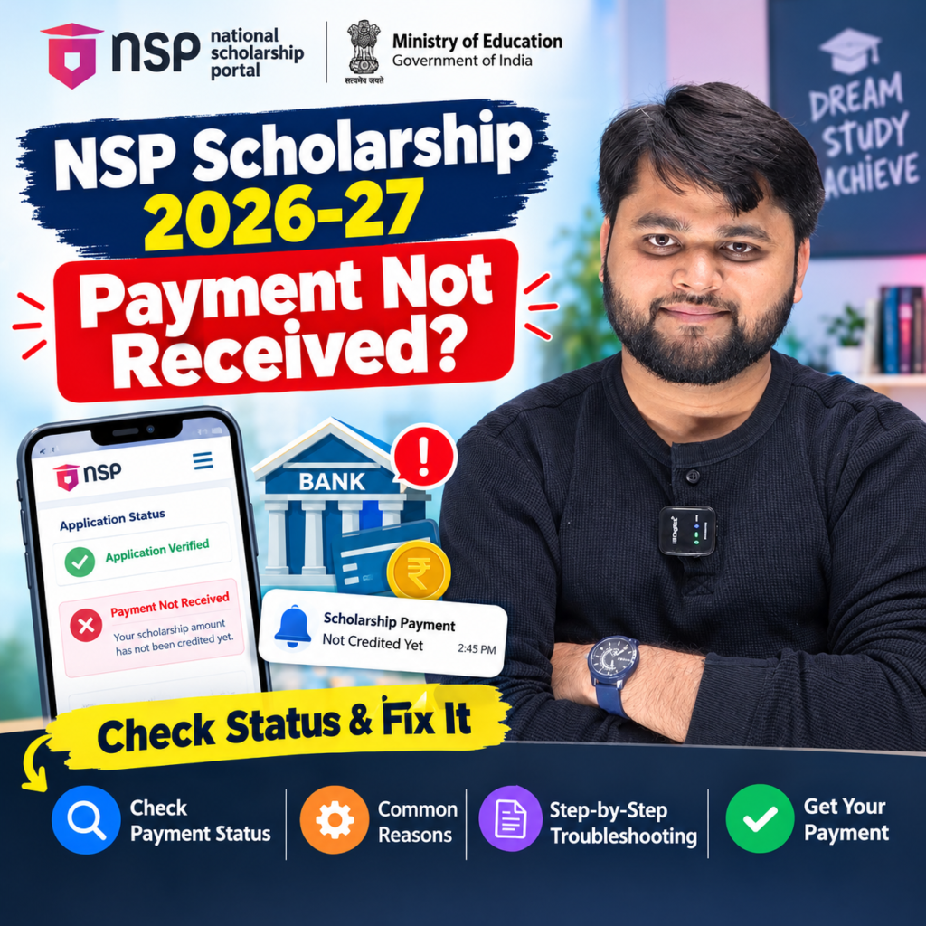 NSP Scholarship 2026-27 payment not received status check and troubleshooting guide