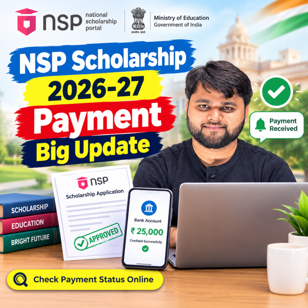 NSP Scholarship 2026-27 payment big update and payment status check online